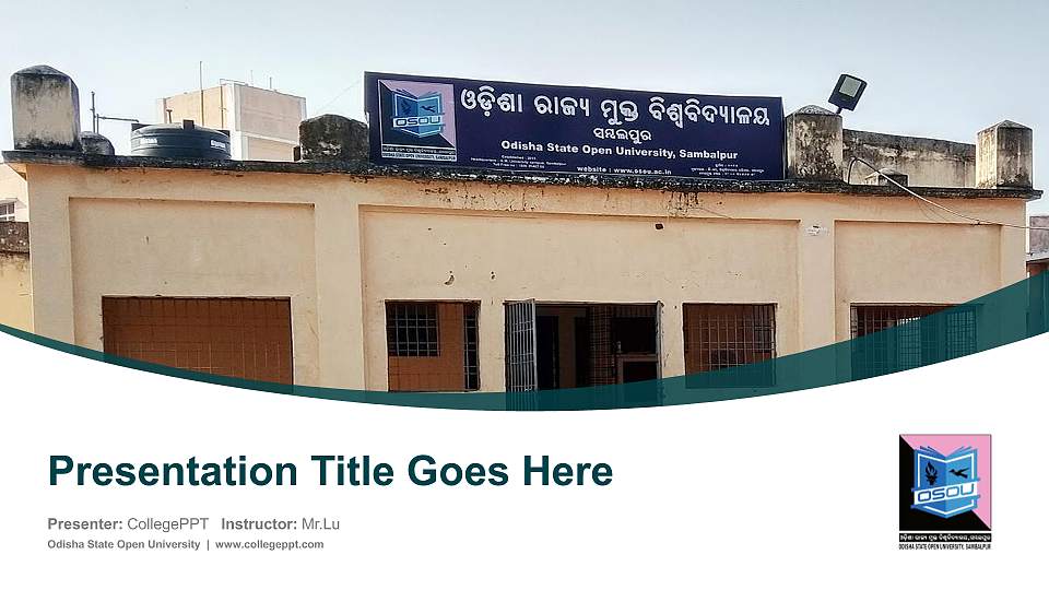 Odisha State Open University Course/Courseware Creation PPT Template16:9 ratio PPT effect preview image