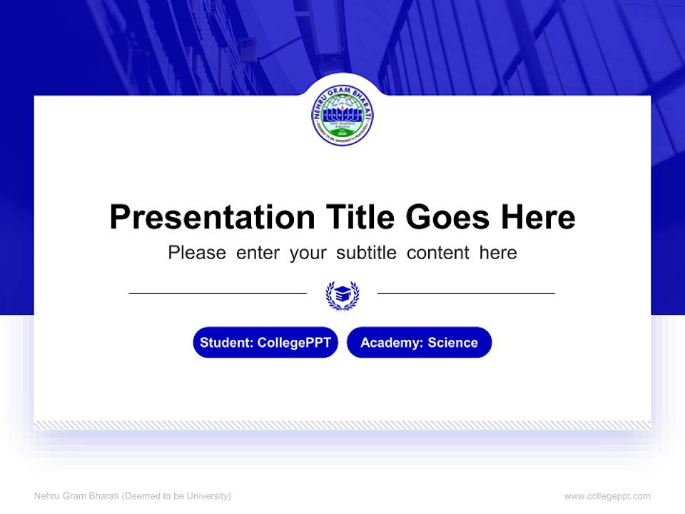Nehru Gram Bharati (Deemed to be University) National Scholarship Defense PPT Template4:3 ratio PPT effect preview image4