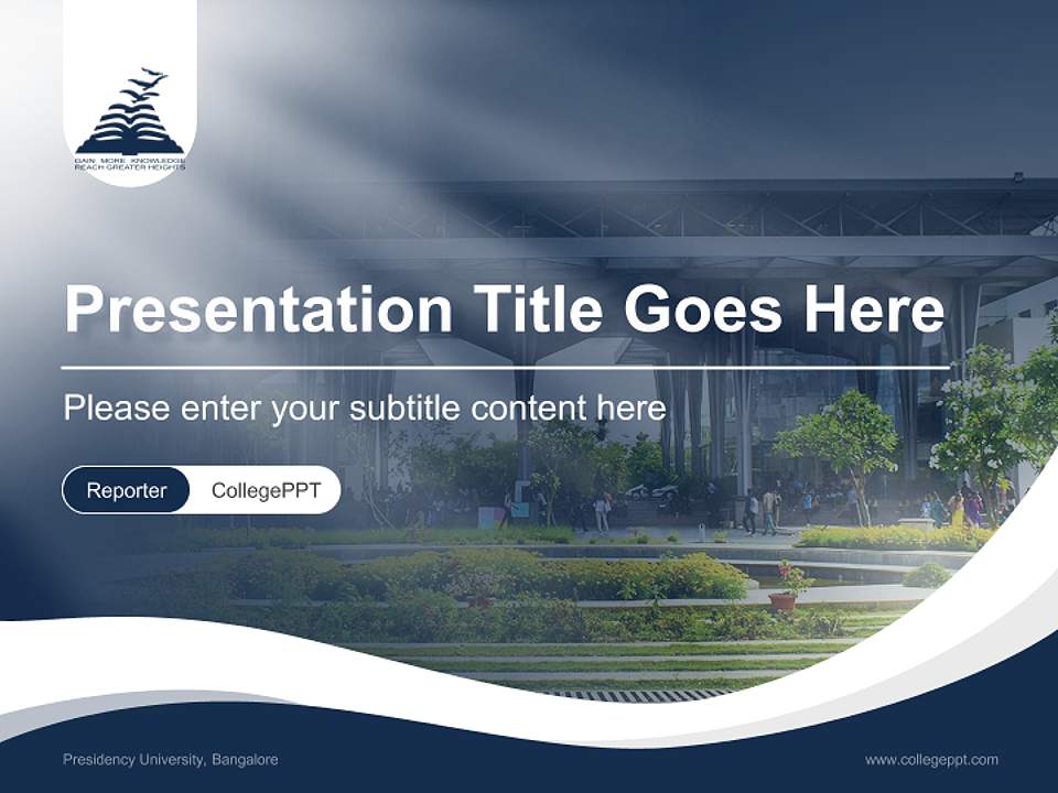 Presidency University, Bangalore Lecture Sharing and Networking Event PPT Template4:3 ratio PPT effect preview image4