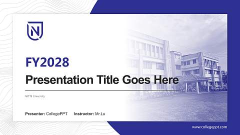 NITTE University Academic Presentation/Research Findings Report PPT Template