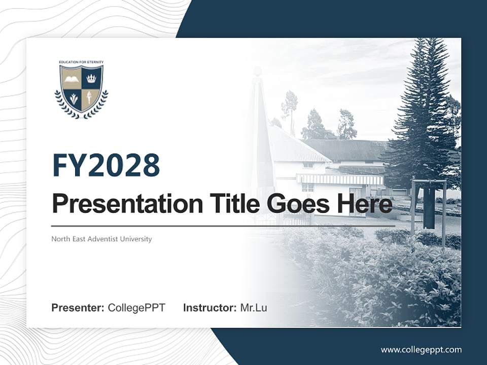 North East Adventist University Academic Presentation/Research Findings Report PPT Template4:3 ratio PPT effect preview image5