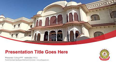Pandit Deendayal Upadhyaya Shekhawati University Course/Courseware Creation PPT Template