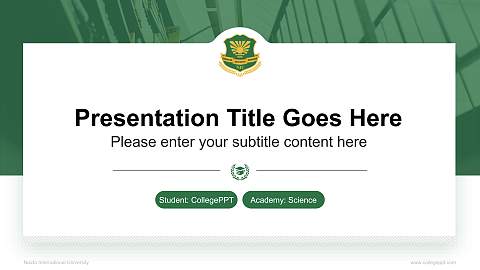 Noida International University National Scholarship Defense PPT Template