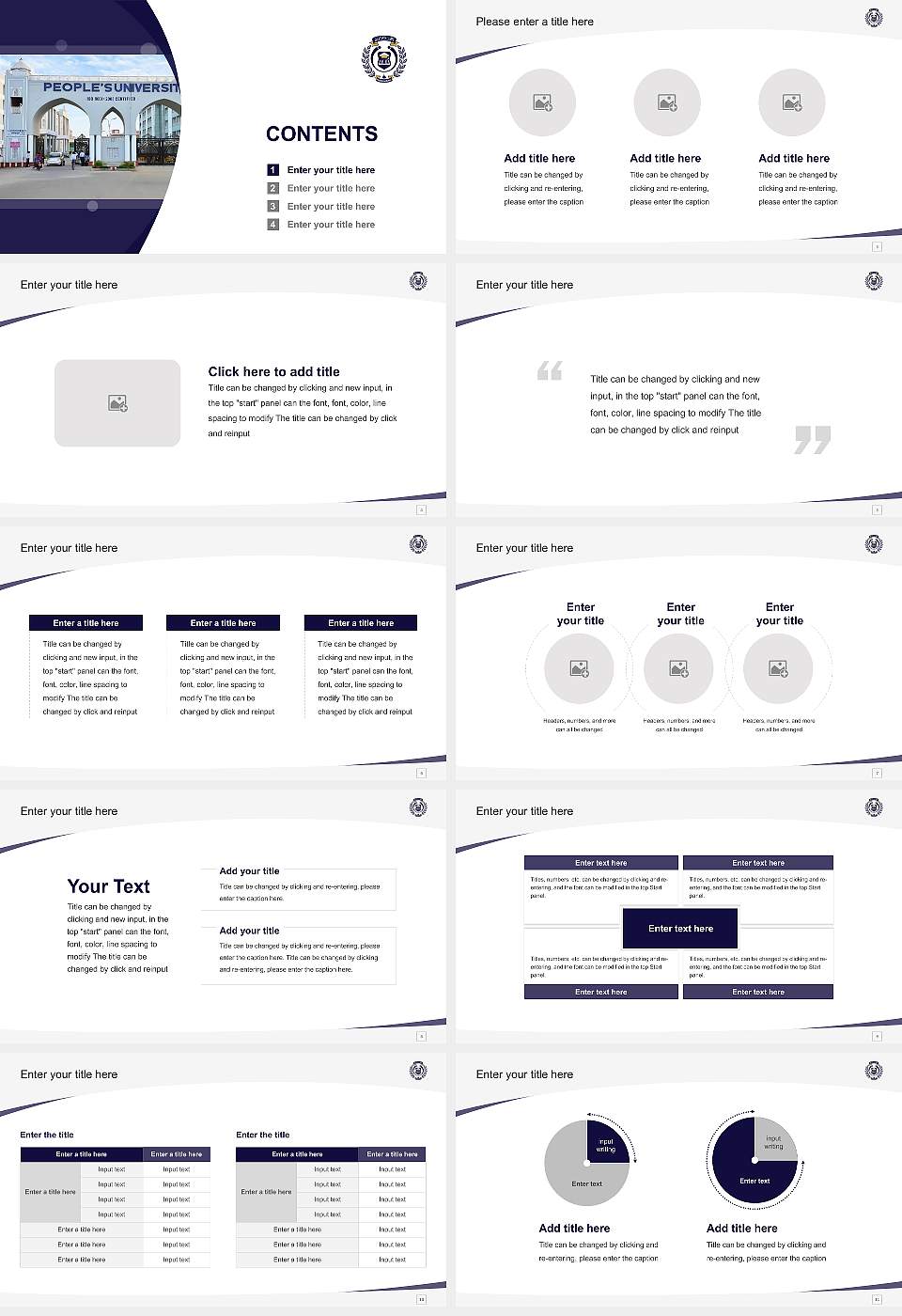 People ‘s University Course/Courseware Creation PPT Template16:9 ratio PPT effect preview image2