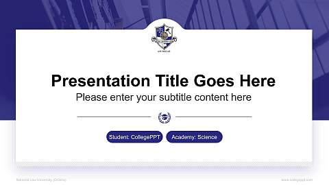 National Law University (Odisha) National Scholarship Defense PPT Template