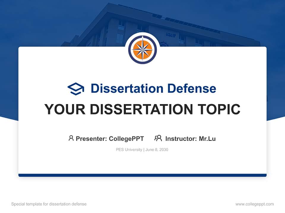 PES University Graduation Thesis Defense PPT Template4:3 ratio PPT effect preview image7