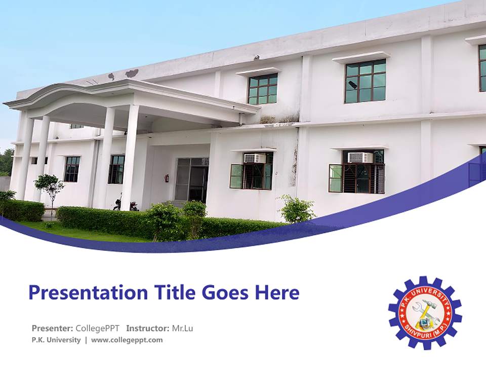 P.K. University Course/Courseware Creation PPT Template4:3 ratio PPT effect preview image5