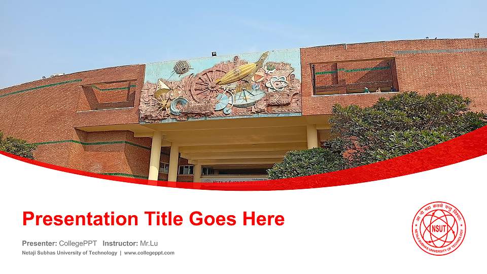 Netaji Subhas University of Technology Course/Courseware Creation PPT Template16:9 ratio PPT effect preview image
