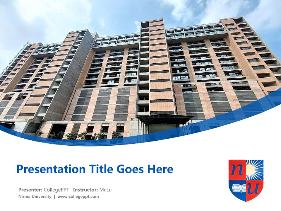Nirma University Course/Courseware Creation PPT Template4:3 ratio PPT effect preview image5