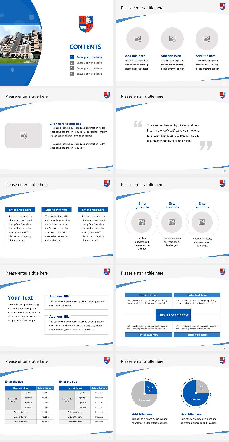 Nirma University Course/Courseware Creation PPT Template4:3 ratio PPT effect preview image2