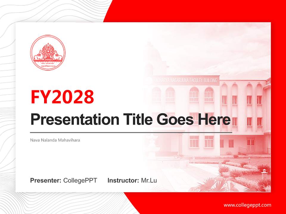Nava Nalanda Mahavihara Academic Presentation/Research Findings Report PPT Template4:3 ratio PPT effect preview image5
