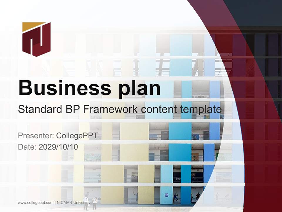 NICMAR University Competition/Entrepreneurship Contest PPT Template4:3 ratio PPT effect preview image9