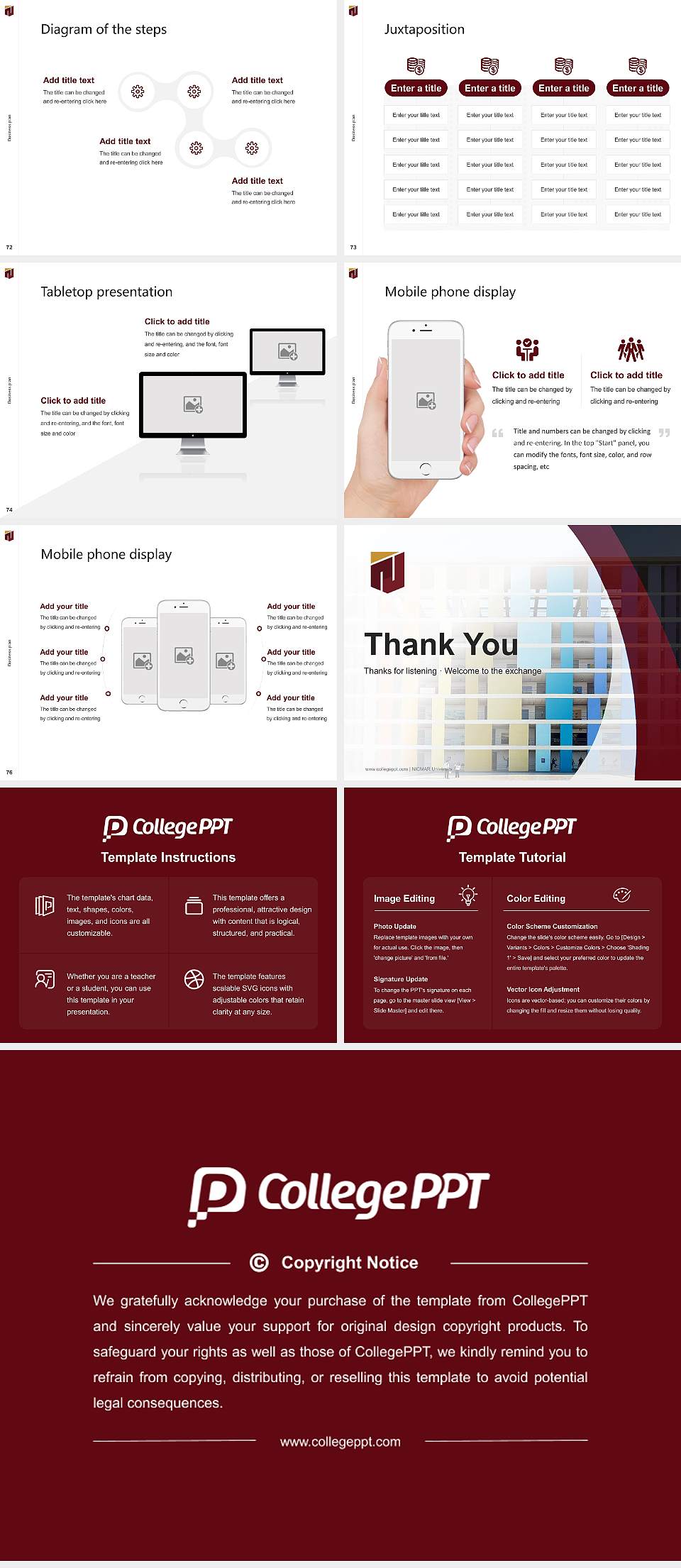 NICMAR University Competition/Entrepreneurship Contest PPT Template4:3 ratio PPT effect preview image9