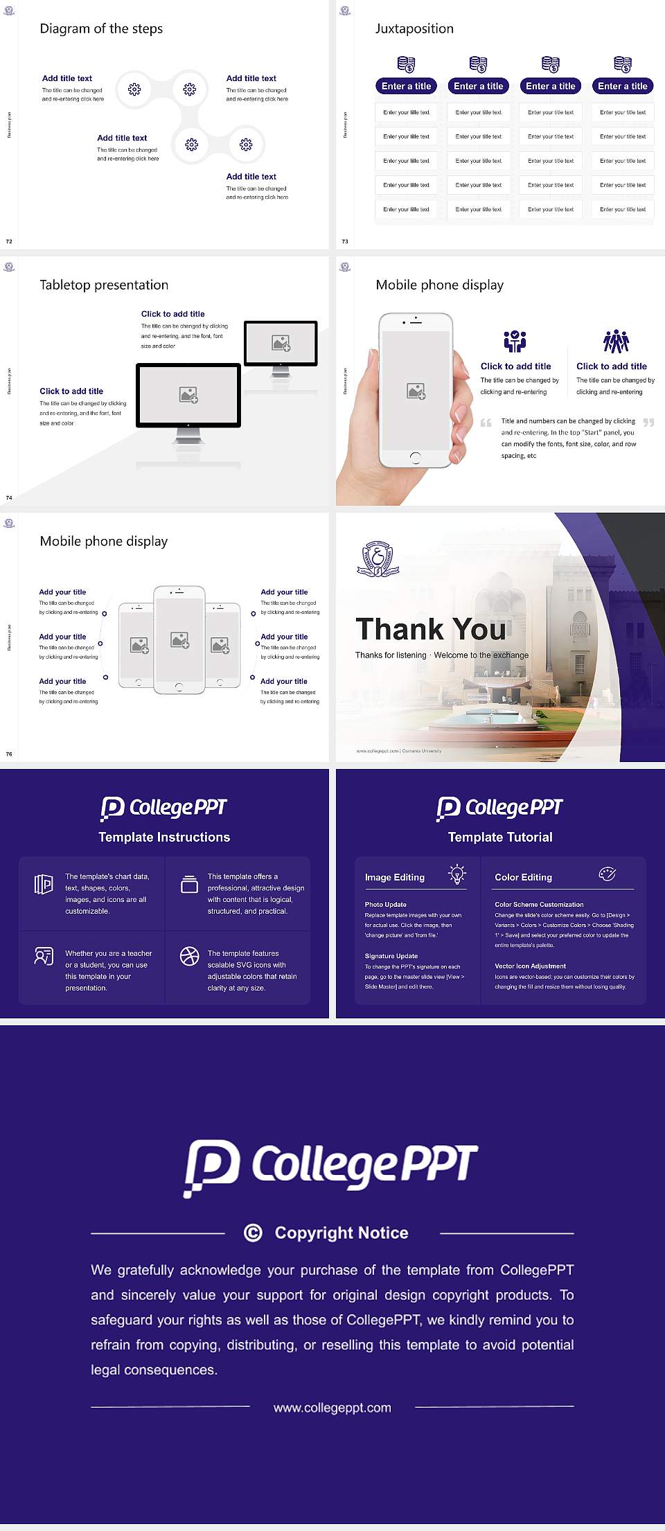 Osmania University Competition/Entrepreneurship Contest PPT Template4:3 ratio PPT effect preview image9