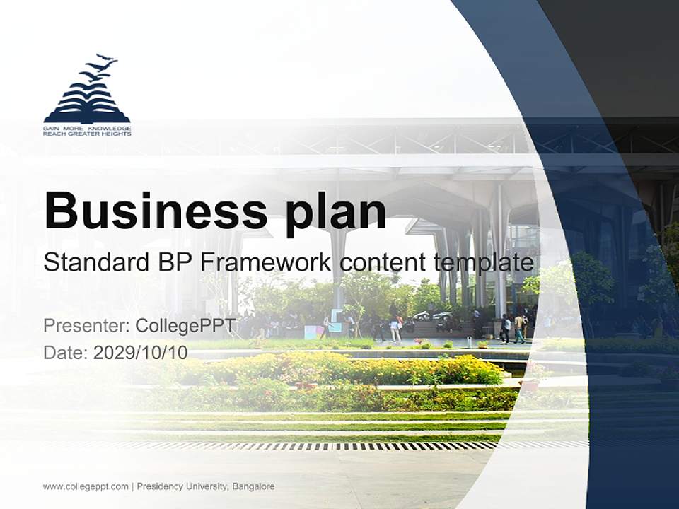 Presidency University, Bangalore Competition/Entrepreneurship Contest PPT Template4:3 ratio PPT effect preview image9