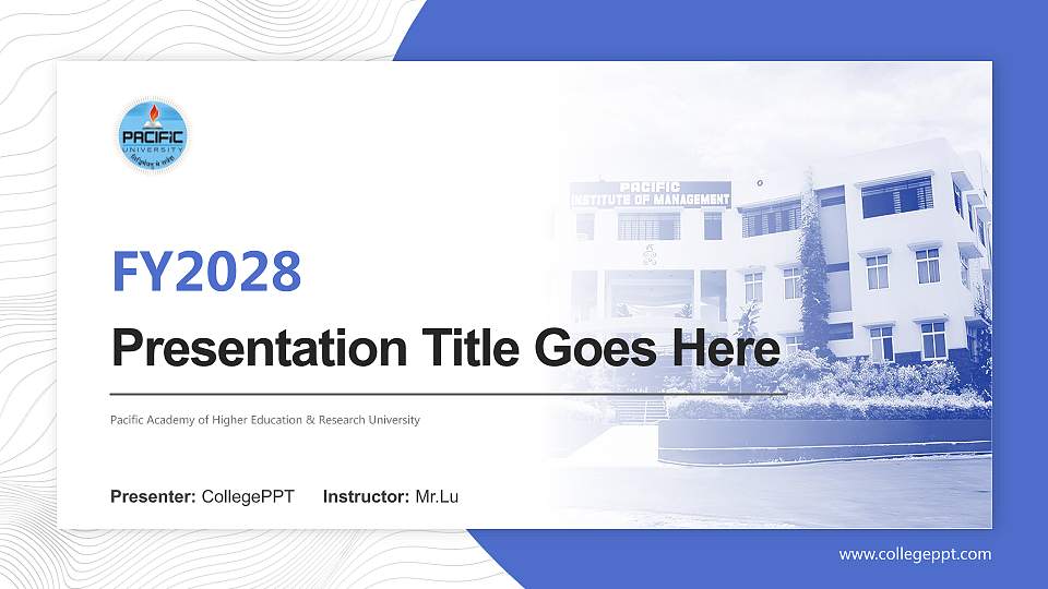 Pacific Academy of Higher Education & Research University Academic Presentation/Research Findings Report PPT Template16:9 ratio PPT effect preview image