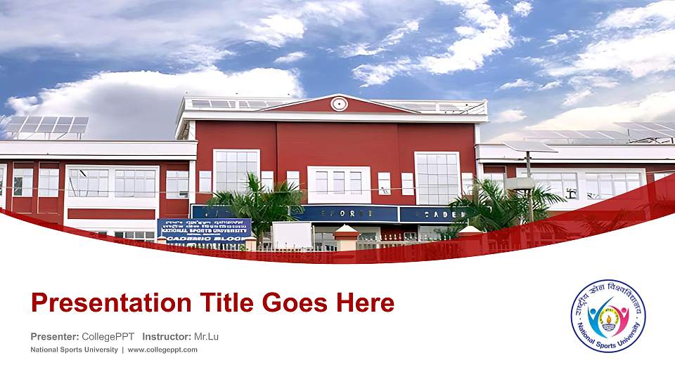 National Sports University Course/Courseware Creation PPT Template16:9 ratio PPT effect preview image