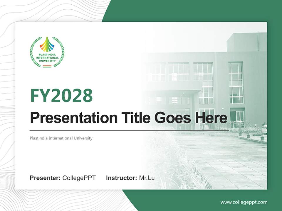 Plastindia International University Academic Presentation/Research Findings Report PPT Template4:3 ratio PPT effect preview image5