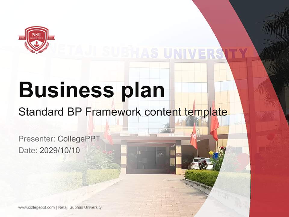 Netaji Subhas University Competition/Entrepreneurship Contest PPT Template4:3 ratio PPT effect preview image9