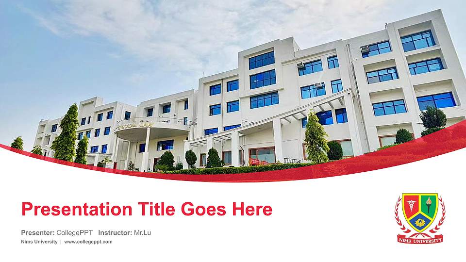 Nims University Course/Courseware Creation PPT Template16:9 ratio PPT effect preview image