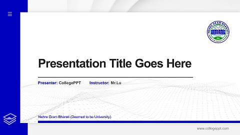 Nehru Gram Bharati (Deemed to be University) Thesis Proposal/Graduation Defense PPT Template