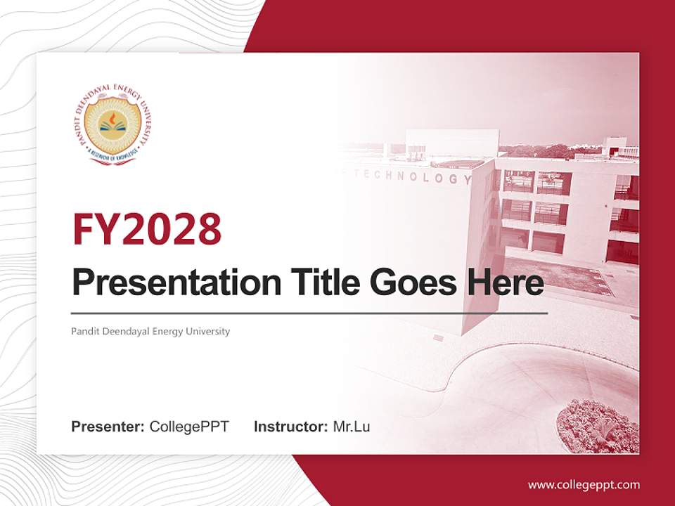 Pandit Deendayal Energy University Academic Presentation/Research Findings Report PPT Template4:3 ratio PPT effect preview image5