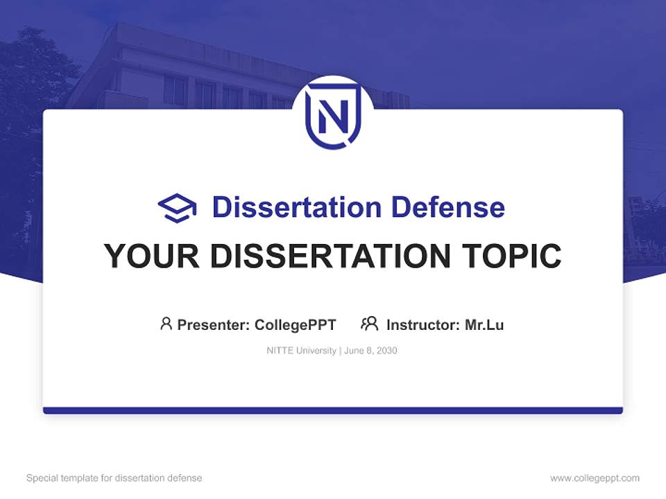 NITTE University Graduation Thesis Defense PPT Template4:3 ratio PPT effect preview image7
