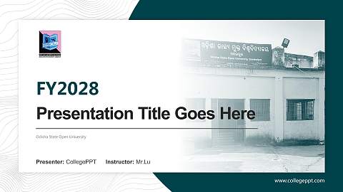 Odisha State Open University Academic Presentation/Research Findings Report PPT Template