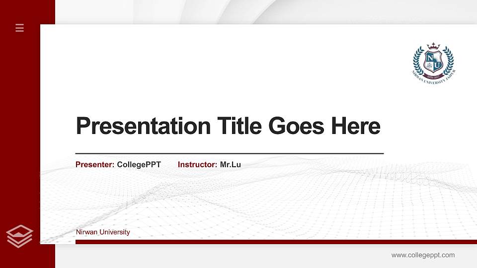 Nirwan University Thesis Proposal/Graduation Defense PPT Template16:9 ratio PPT effect preview image