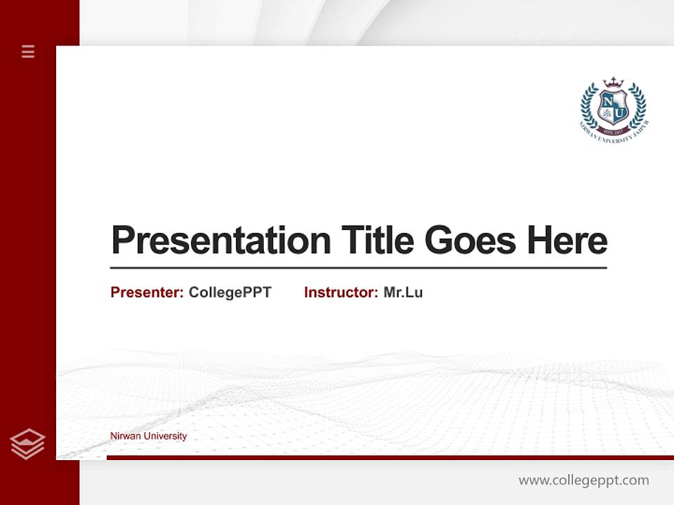Nirwan University Thesis Proposal/Graduation Defense PPT Template4:3 ratio PPT effect preview image5