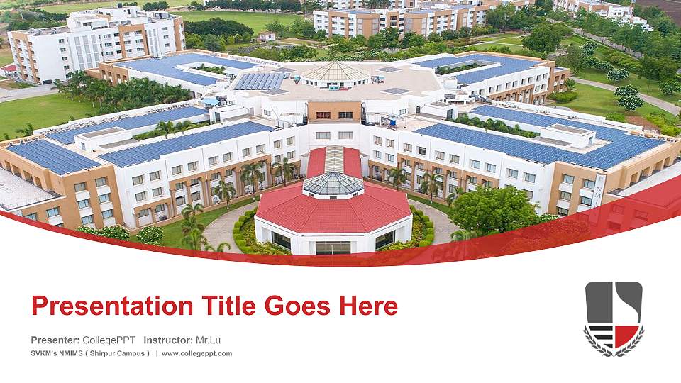 SVKM’s NMIMS（Shirpur Campus） Course/Courseware Creation PPT Template16:9 ratio PPT effect preview image