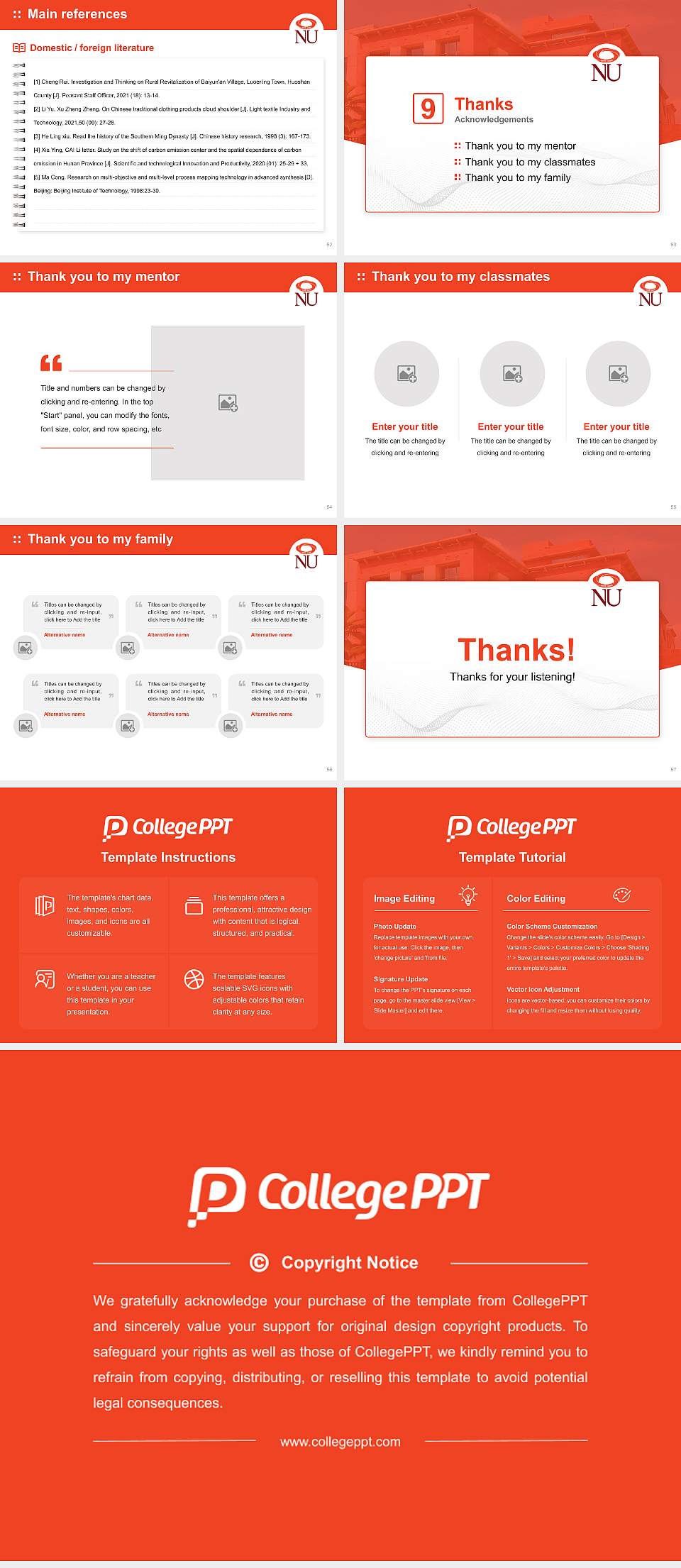 NIIT University Graduation Thesis Defense PPT Template4:3 ratio PPT effect preview image7