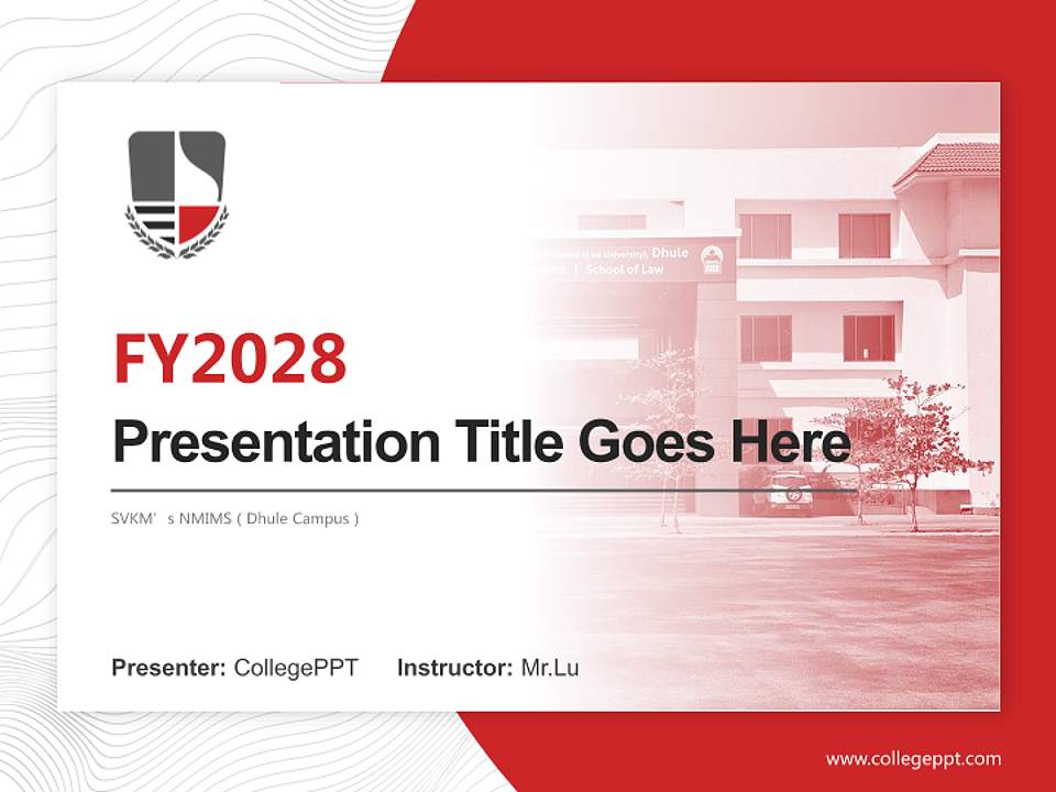 SVKM’s NMIMS（Dhule Campus） Academic Presentation/Research Findings Report PPT Template4:3 ratio PPT effect preview image5