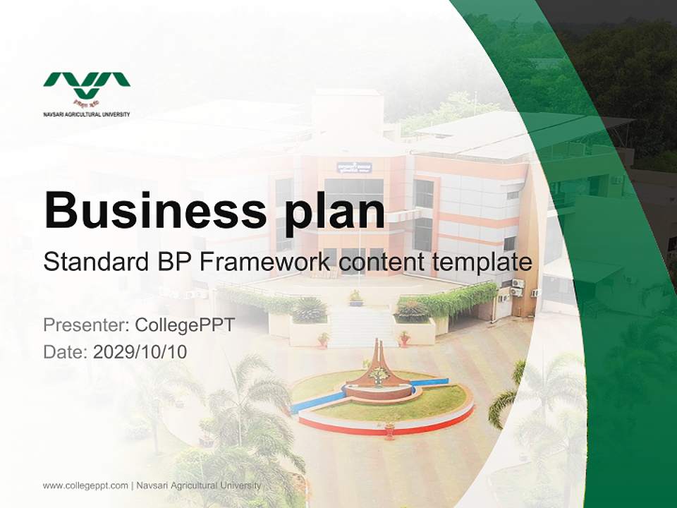 Navsari Agricultural University Competition/Entrepreneurship Contest PPT Template4:3 ratio PPT effect preview image9