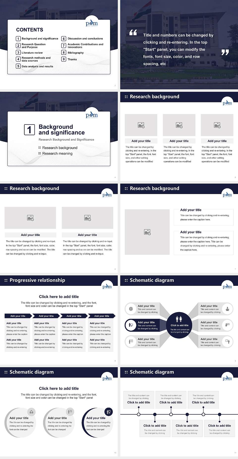PDM University Graduation Thesis Defense PPT Template4:3 ratio PPT effect preview image2