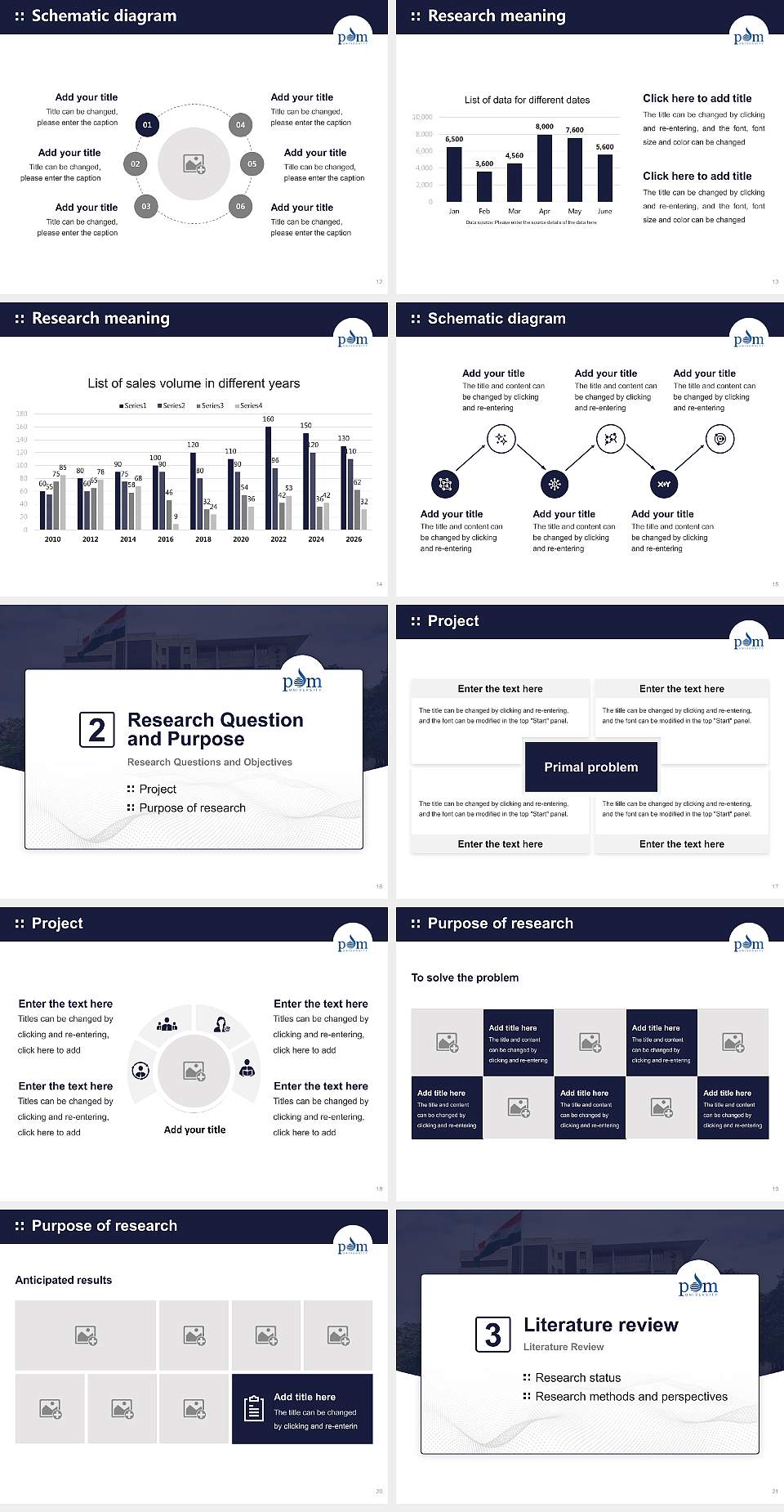 PDM University Graduation Thesis Defense PPT Template4:3 ratio PPT effect preview image3