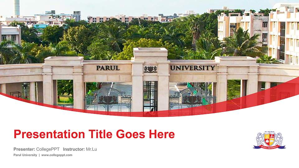 Parul University Course/Courseware Creation PPT Template16:9 ratio PPT effect preview image