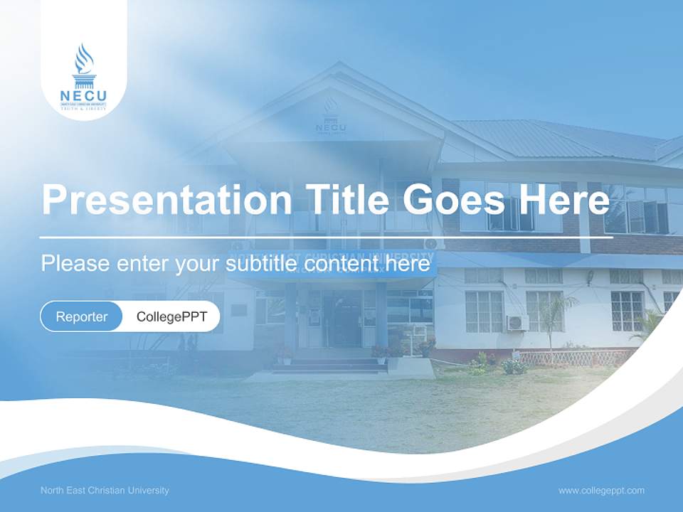 North East Christian University Lecture Sharing and Networking Event PPT Template4:3 ratio PPT effect preview image4