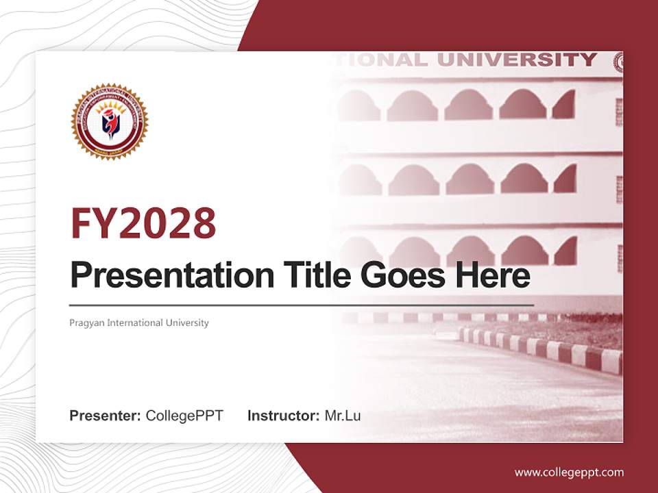 Pragyan International University Academic Presentation/Research Findings Report PPT Template4:3 ratio PPT effect preview image5