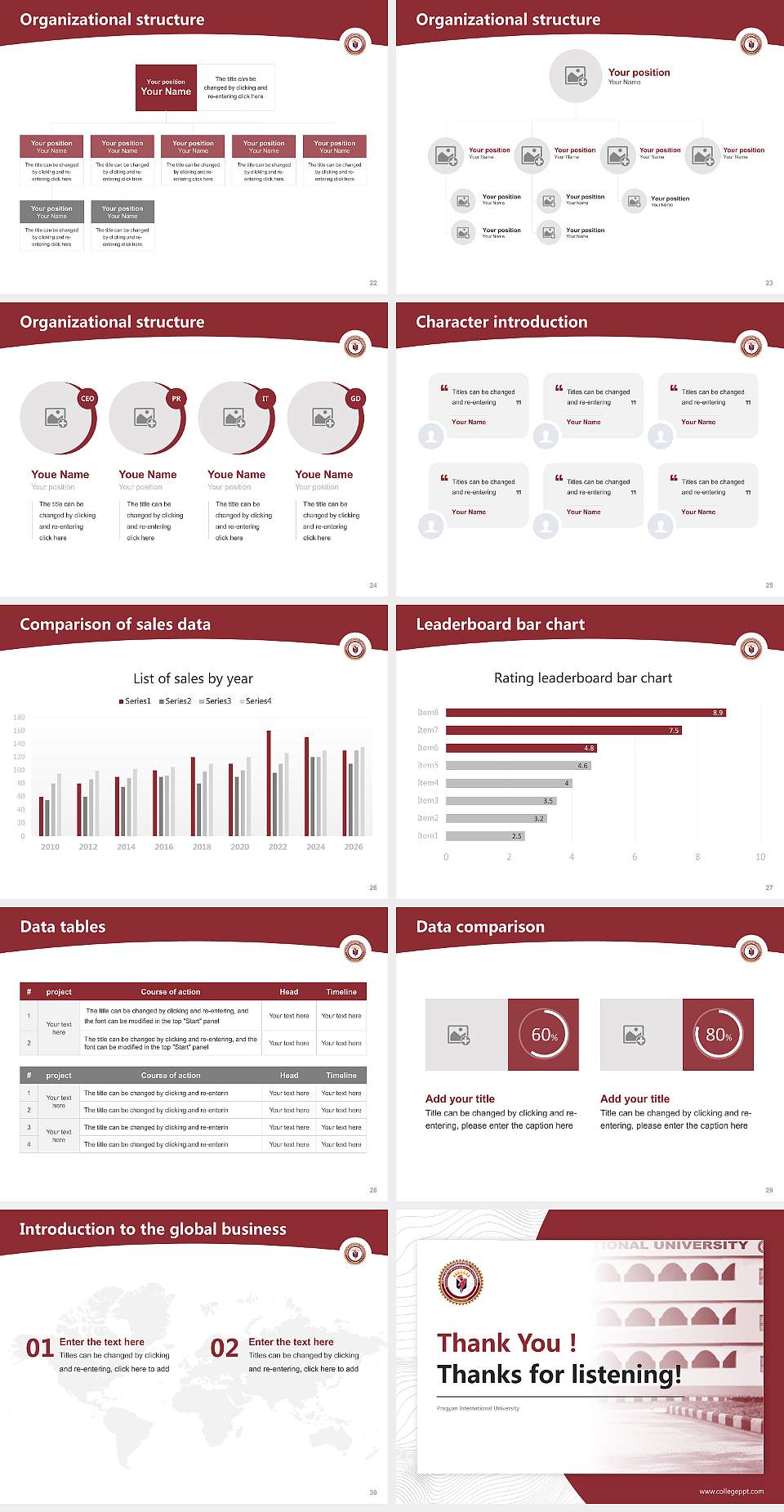 Pragyan International University Academic Presentation/Research Findings Report PPT Template4:3 ratio PPT effect preview image4