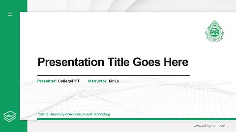 Odisha University of Agriculture and Technology Thesis Proposal/Graduation Defense PPT Template