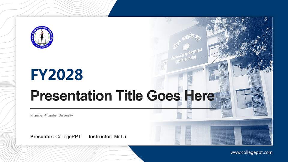 Nilamber-Pitamber University Academic Presentation/Research Findings Report PPT Template16:9 ratio PPT effect preview image