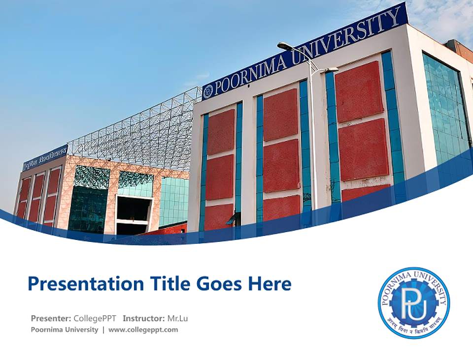 Poornima University Course/Courseware Creation PPT Template4:3 ratio PPT effect preview image5