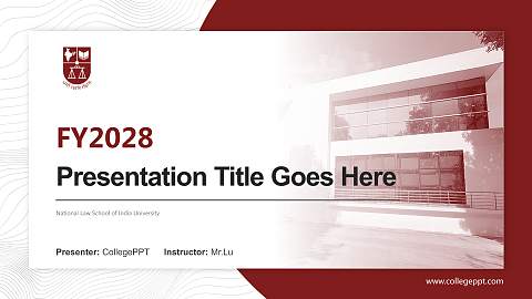National Law School of India University Academic Presentation/Research Findings Report PPT Template