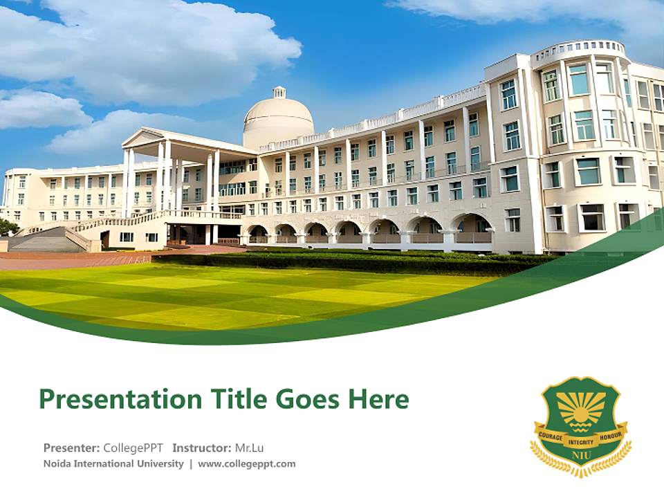 Noida International University Course/Courseware Creation PPT Template4:3 ratio PPT effect preview image5