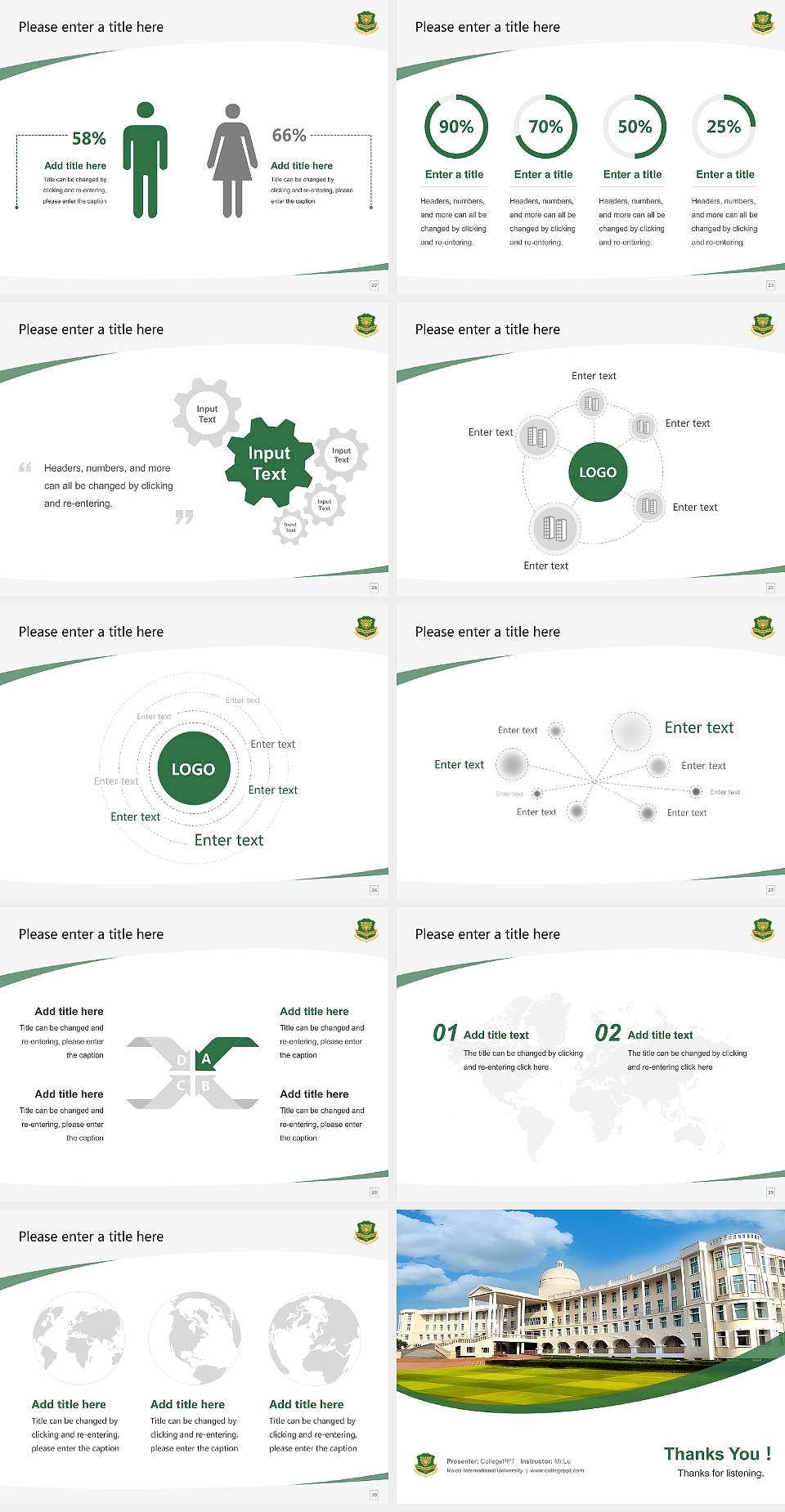 Noida International University Course/Courseware Creation PPT Template4:3 ratio PPT effect preview image4