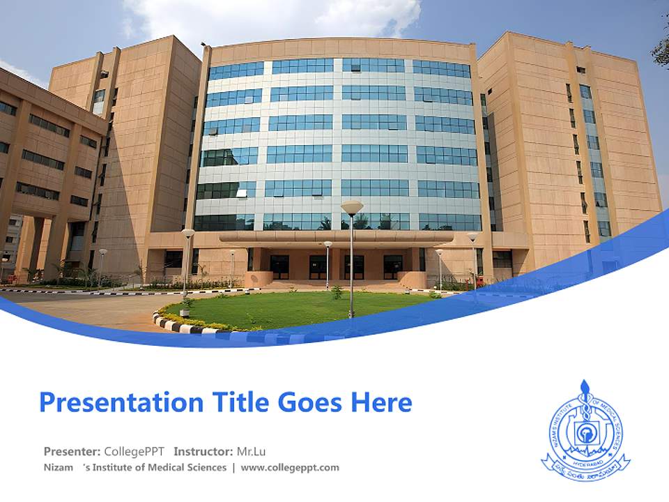 Nizam ‘s Institute of Medical Sciences Course/Courseware Creation PPT Template4:3 ratio PPT effect preview image5