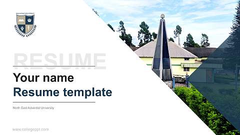 North East Adventist University Resume PPT Template