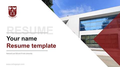 National Law School of India University Resume PPT Template