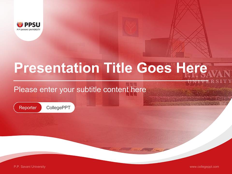 P.P. Savani University Lecture Sharing and Networking Event PPT Template4:3 ratio PPT effect preview image4